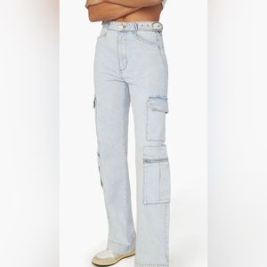 We Wore What High-Rise Utility Cargo Jeans